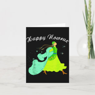 Carte Fête de danse de fille du Nouvel An persan Nowruz