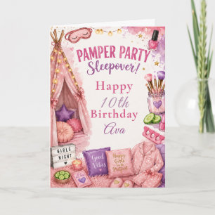 Carte Fête de détente Pyjama Party