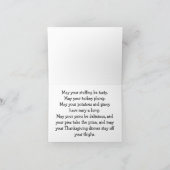 Carte Fête de dinde rôtie vintage Thanksgiving 1907 (Intérieur)