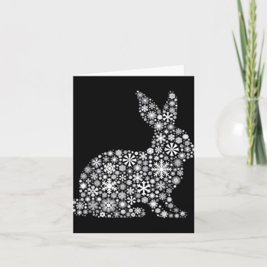 Carte Fête de Fête de neige - Lapin Lapin (Devant)