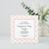 Carte Fête de Fiançailles Peach Blush Damask (Debout devant)