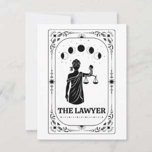 Carte Fête de fin d'études en droit Avocat Examen du bar