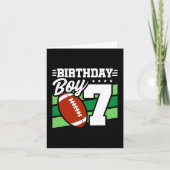 Carte Fête de football 7 ans Thème 7ème anniversaire gar (Devant)
