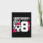 Carte Fête de Football 8 Ans Fille 8 Ans (Devant)