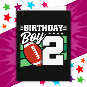 Carte Fête de football de 2 ans Thème 2ème anniversaire