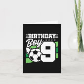 Carte Fête de football de 9 ans 9e anniversaire garçon (Devant)