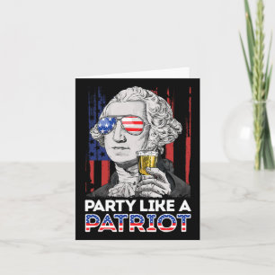 Carte Fête de George Washington le 4 juillet comme un pa