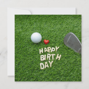 Carte Fête de golf avec amour et balle de golf & Sand we