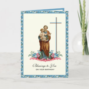 Carte Fête de Jésus de Saint-Joseph Catholique Religieux