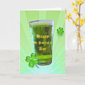 Carte Fête de la bière verte St. Patrick (Fleur jaune)