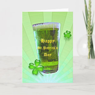 Carte Fête de la bière verte St. Patrick