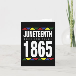 Carte Fête de la libération Juneteenth depuis 1865 Jour