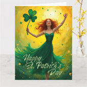 Carte Fête de la Magie Saint Patrick (Fleur jaune)