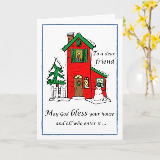 Carte Fête de la Maison de Dieu Béni (Fleur jaune)