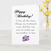 Carte Fête de la mère (Fleur jaune)