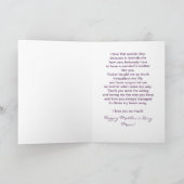 CARTE FÊTE DE LA MÈRE ACCUEILLE POUR LA MÈRE - LILACS (Intérieur)