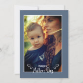 Carte Fête de la mère bleue (Devant)