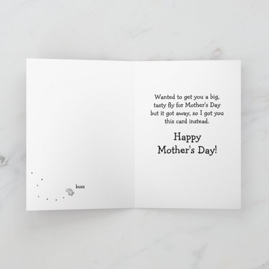 Carte Fête de la Mère Chat vs. Fly (Intérieur)