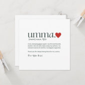 Carte Fête de la mère coréenne ou anniversaire (Devant/Arrière en situation)