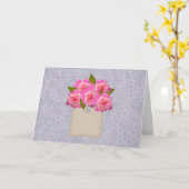 Carte Fête de la mère de la grosse police (Fleur jaune)