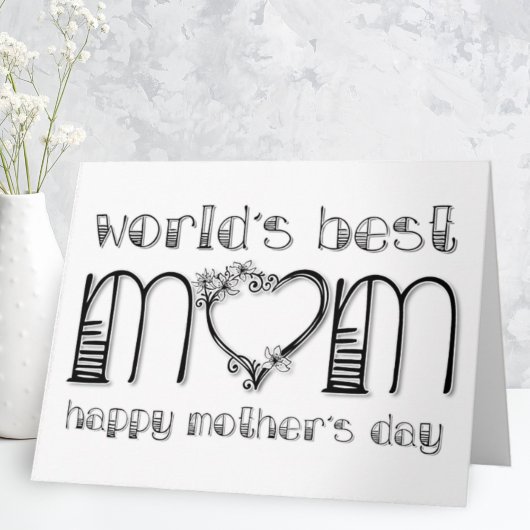 Carte Fête de la mère de la meilleure maman du monde