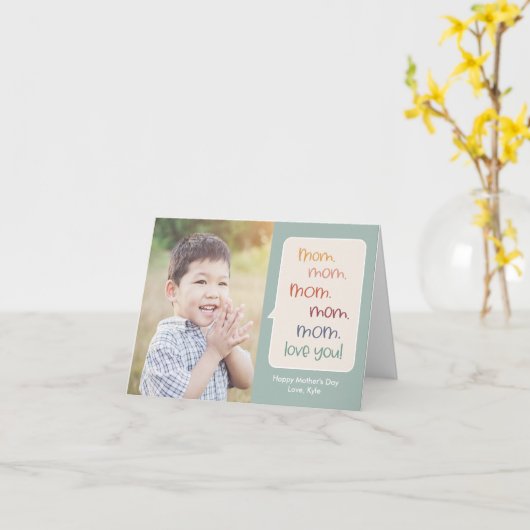 Carte Fête de la Mère de l'enfant (Fleur jaune)