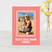 Carte Fête de la mère du meilleur chien (Fleur jaune)