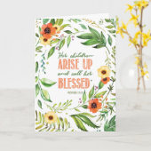 Carte Fête de la mère religieuse des enfants âgés (Fleur jaune)