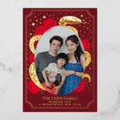 Carte Fête de la photo de serpent chinois (Recto)