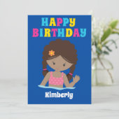 Carte Fête de la piscine d'été des filles d'Amérique afr (Debout devant)