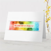 Carte fête de la retraite (rainbow bokeh) (Fleur jaune)