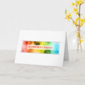 Carte fête de la retraite (rainbow bokeh) (Fleur jaune)
