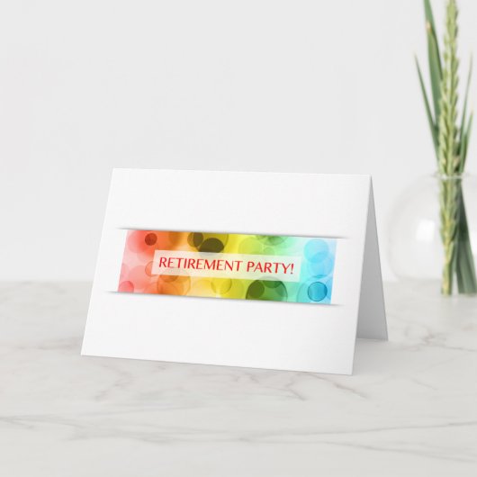 Carte fête de la retraite (rainbow bokeh) (Devant)