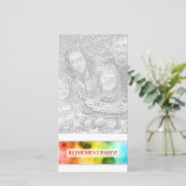 Carte fête de la retraite (rainbow bokeh) (Debout devant)