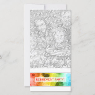Carte fête de la retraite (rainbow bokeh)