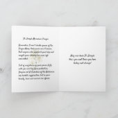 Carte Fête de la Saint-Joseph Jésus Prière religieuse (Intérieur)