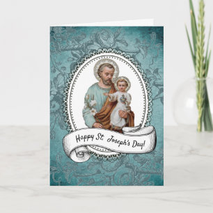 Carte Fête de la Saint-Joseph Jésus Prière religieuse