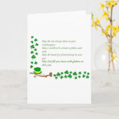 Carte fête de la saint-patrick, (Fleur jaune)