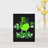 Carte Fête de la Saint-Patrick Bowling Boire de la Bière (Fleur jaune)
