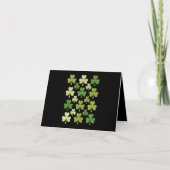 Carte Fête de la Saint-Patrick Cœur Trèfle Chanceux Trèf (Devant)
