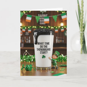 Carte Fête de la Saint-Patrick et frasques