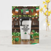 Carte Fête de la Saint-Patrick et frasques (Fleur jaune)