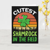 Carte Fête de la Saint-Patrick Filles Tout-Petits Plus M (Fleur jaune)