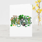 Carte Fête de la Saint-Patrick Infirmière Irlandaise Sha (Fleur jaune)