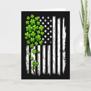 Carte Fête de la Saint-Patrick Rétro Drapeau américain a