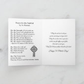 Carte Fête de la Saint-Patrick Shamrocks pour prêtre cat (Intérieur)