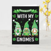 Carte Fête de la Saint-Patrick Trèfle Chanceux Gnomes Lé (Fleur jaune)