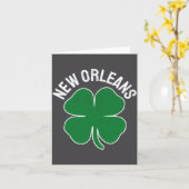 Carte Fête de la Saint-Patrick Trèfle La Nouvelle-Orléan (Fleur jaune)
