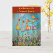 Carte Fête de la Saint-Valentin des soeurs éditables (Fleur jaune)