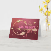 Carte Fête de la Saint-Valentin romantique Flèche croust (Fleur jaune)